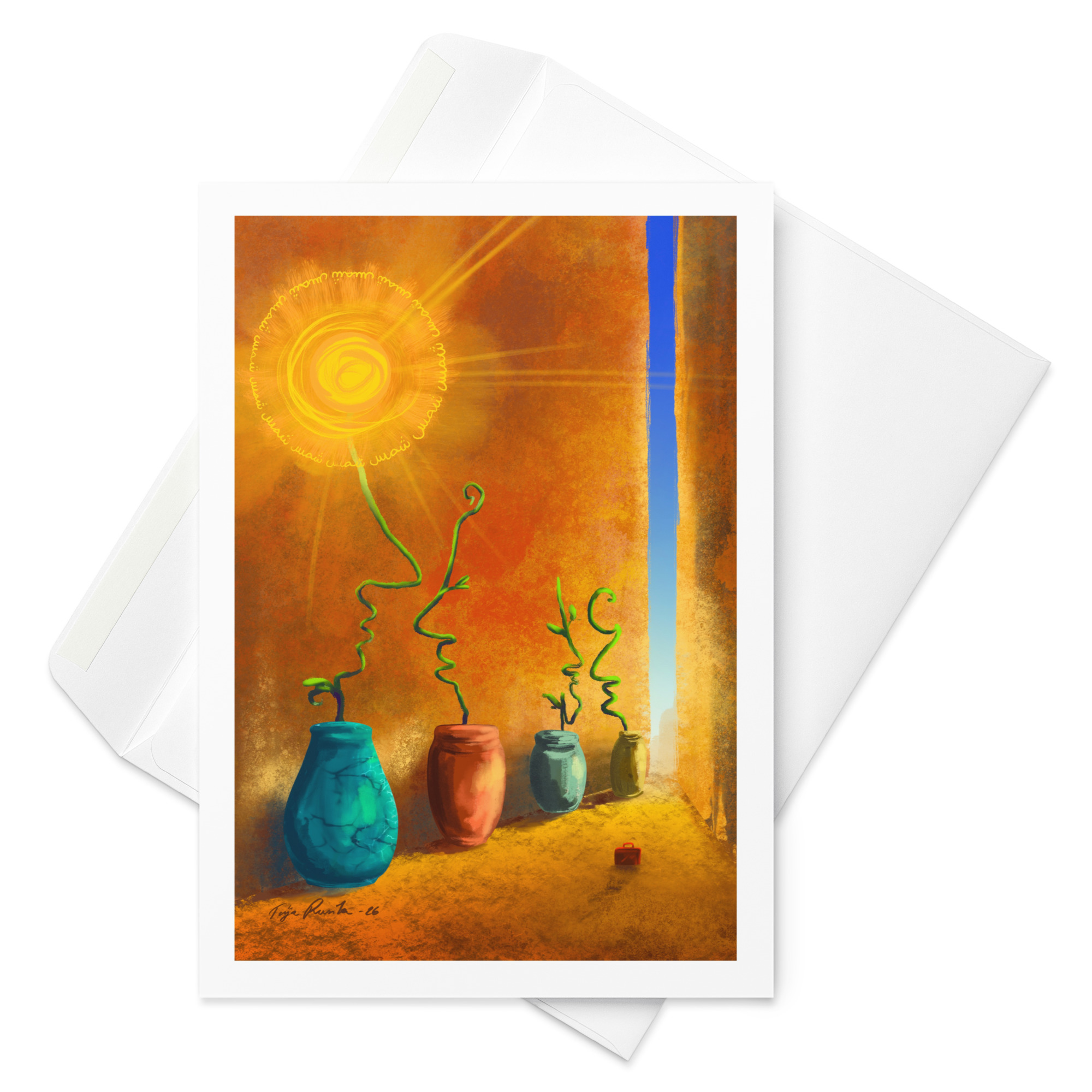Teija Rusila Art | Kaksiosainen taidekortti | Monenlaista kulkijaa - Image 2