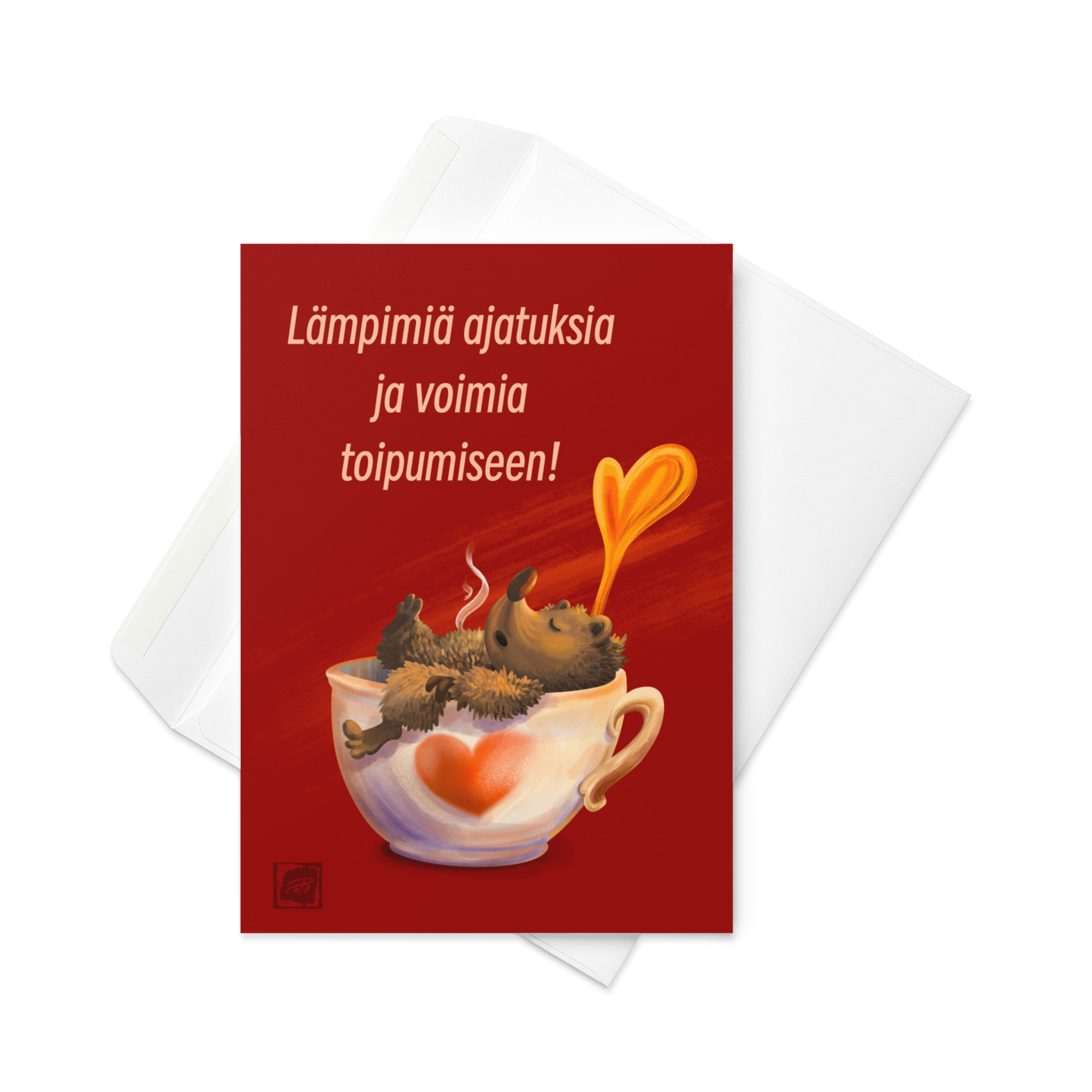 Teija Rusila Art | Kaksiosainen taidekortti | Parane pian | Lämpimiä ajatuksia - Image 3