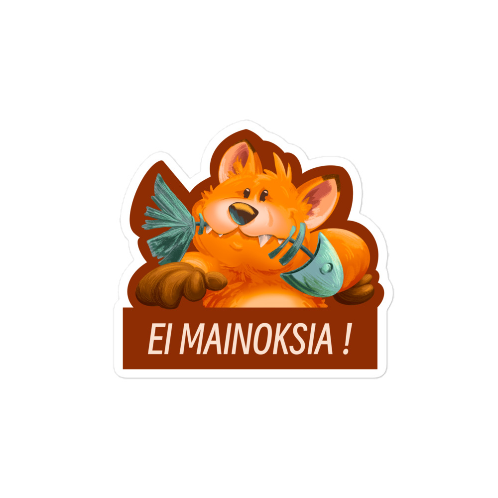 Teija Rusila Art | Vinyyli tarra | Kettu | Ei mainoksia - Image 2