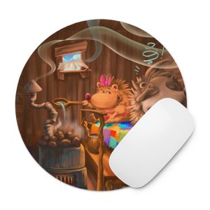 Teija Rusila Art | Pyöreä hiirimatto | Pehmeät löylyt ja piikikkäät vieraat