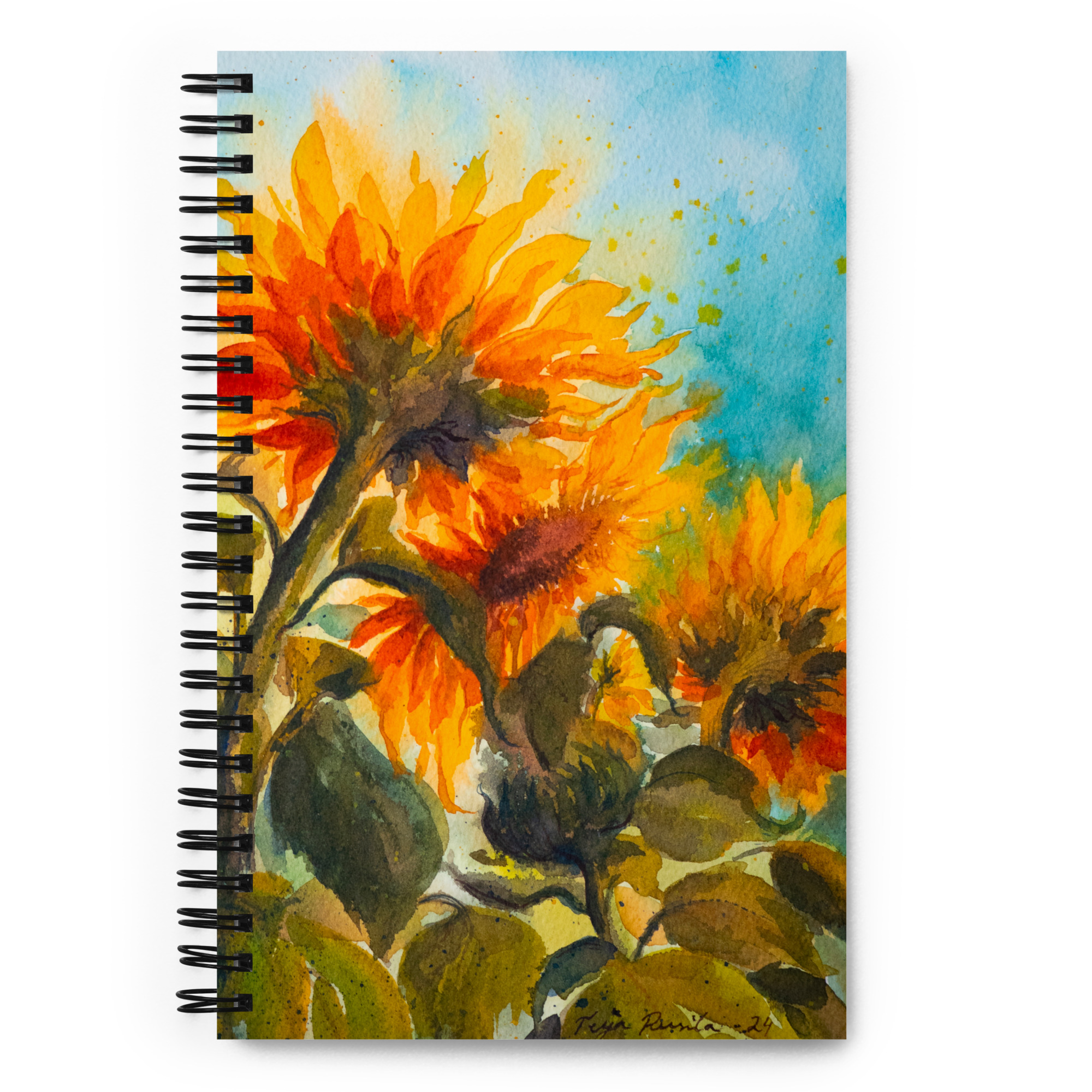 Teija Rusila Art | Spiral notebook | Taidekierrevihko | Sateen saattelemat