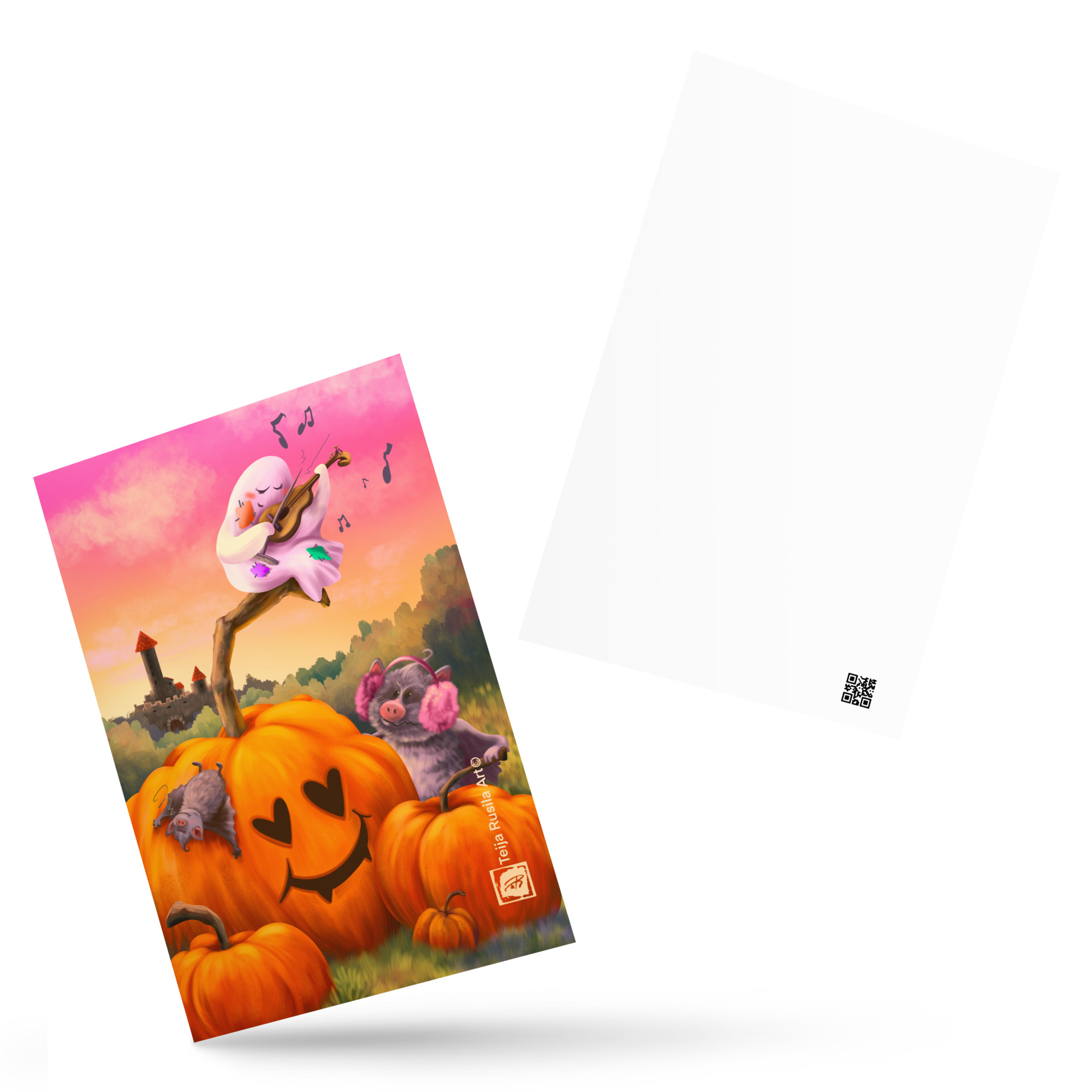 Teija Rusila Art | Halloween Standard Postcard | Riipaisevan hyvä soolo