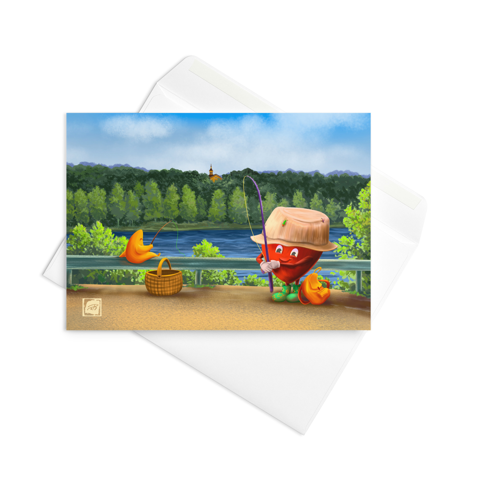 Teija Rusila Art | Kaksiosainen kortti | Kalastus | Nastola | Taivaalliset apajat - Image 3